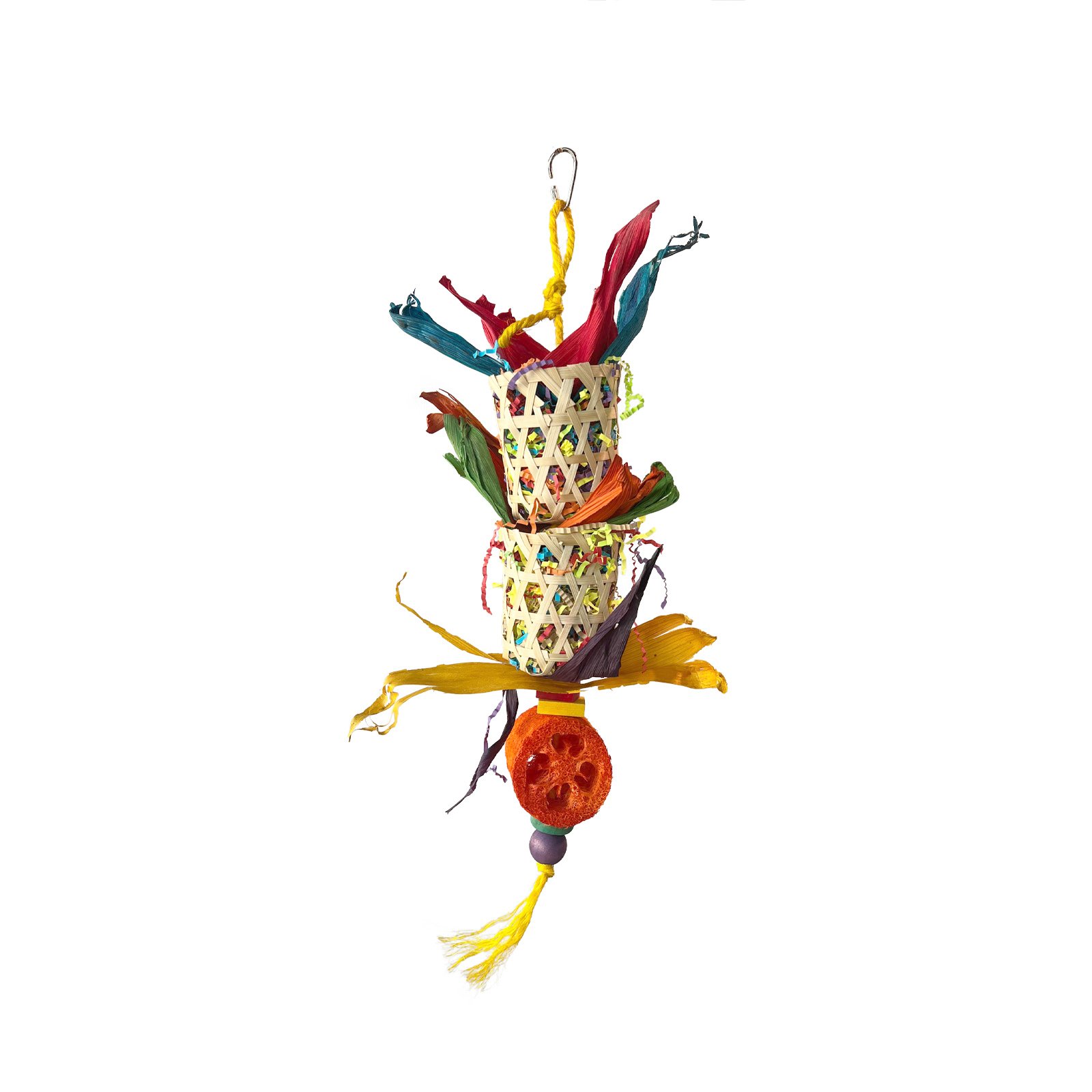 Adventure Series - Double Bamboo Basket Foraging Basket Bird Toy Handmade Parrot Toy Set — image 1