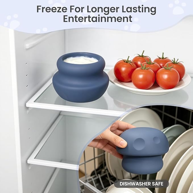 Freeze Dog Enrichment Lick Toy, Stuffable Frozen Treat Bowl For Slow Feeding And Interactive Pet Enrichment — image 2