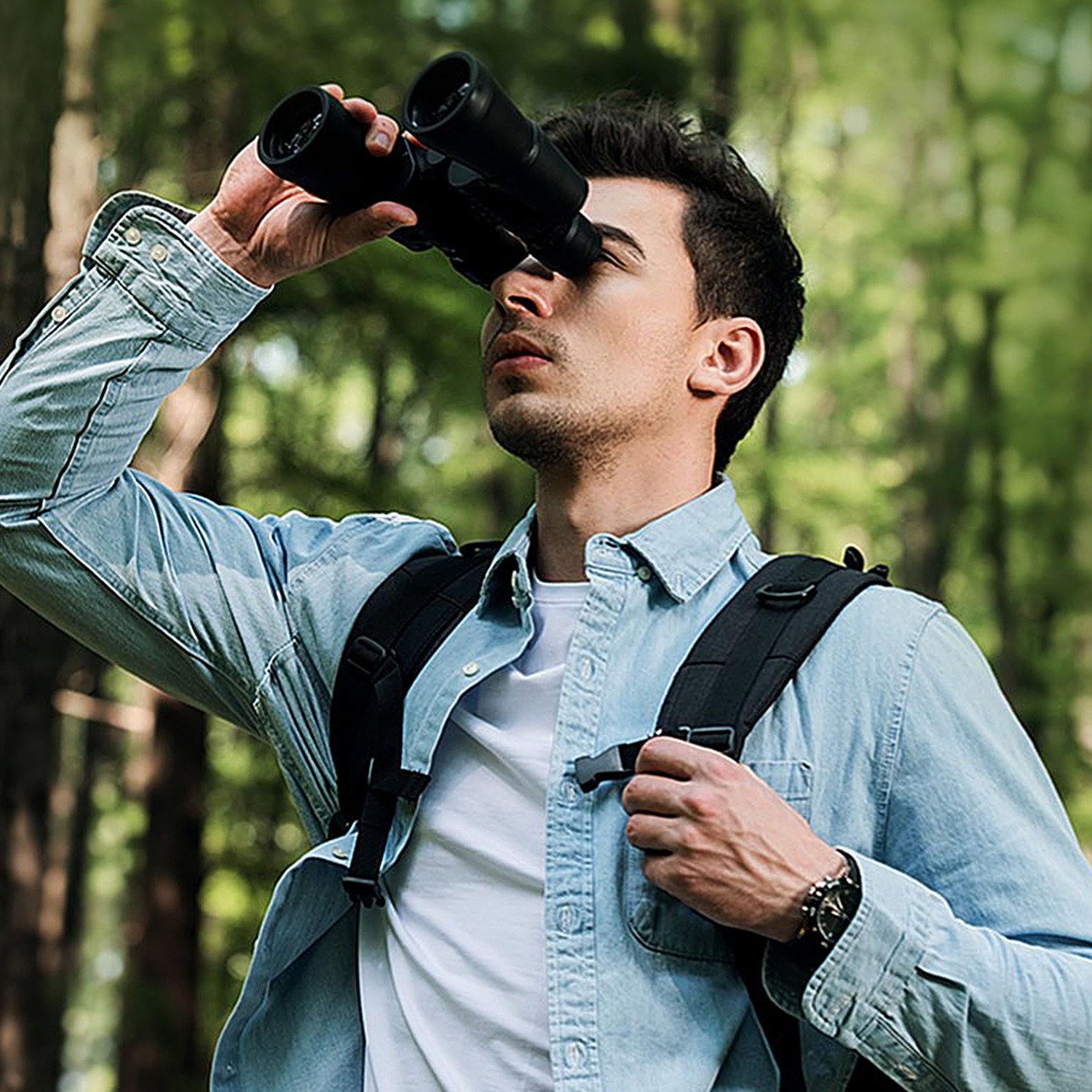 Binoculares Portátiles con Zoom y Lente FMC Visión Nocturna en Baja Luz para Observación de Aves, Caza, Eventos Deportivos y Conciertos, para Adultos y Niños — imagen 7