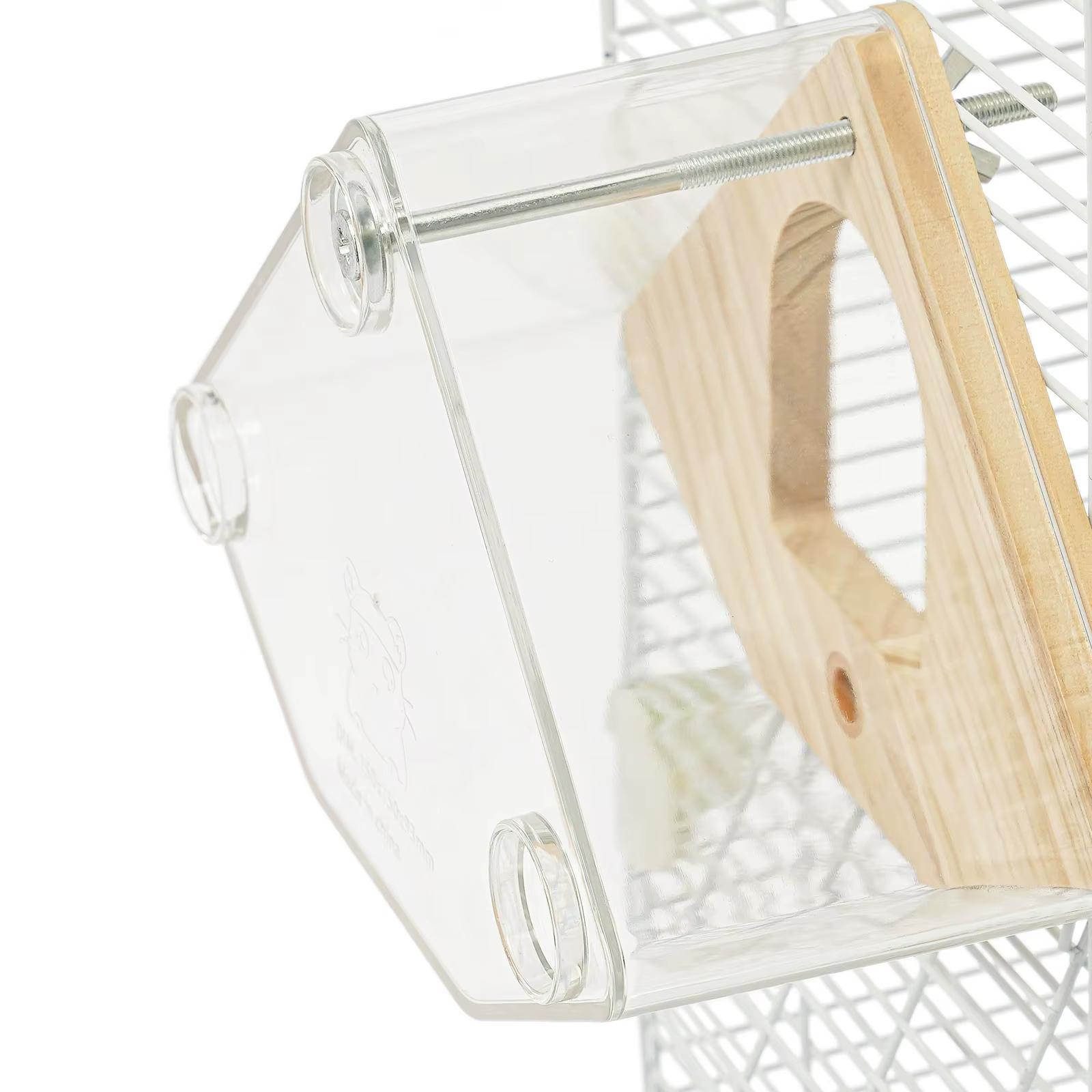 Jaula de 47*30*77cm para 4-6 aves pequeñas, blanca, de 2 niveles, jaula grande para periquitos, estilo británico con recipientes de agua/comida, para canarios, periquitos, ninfas y fénix negro — imagen 6