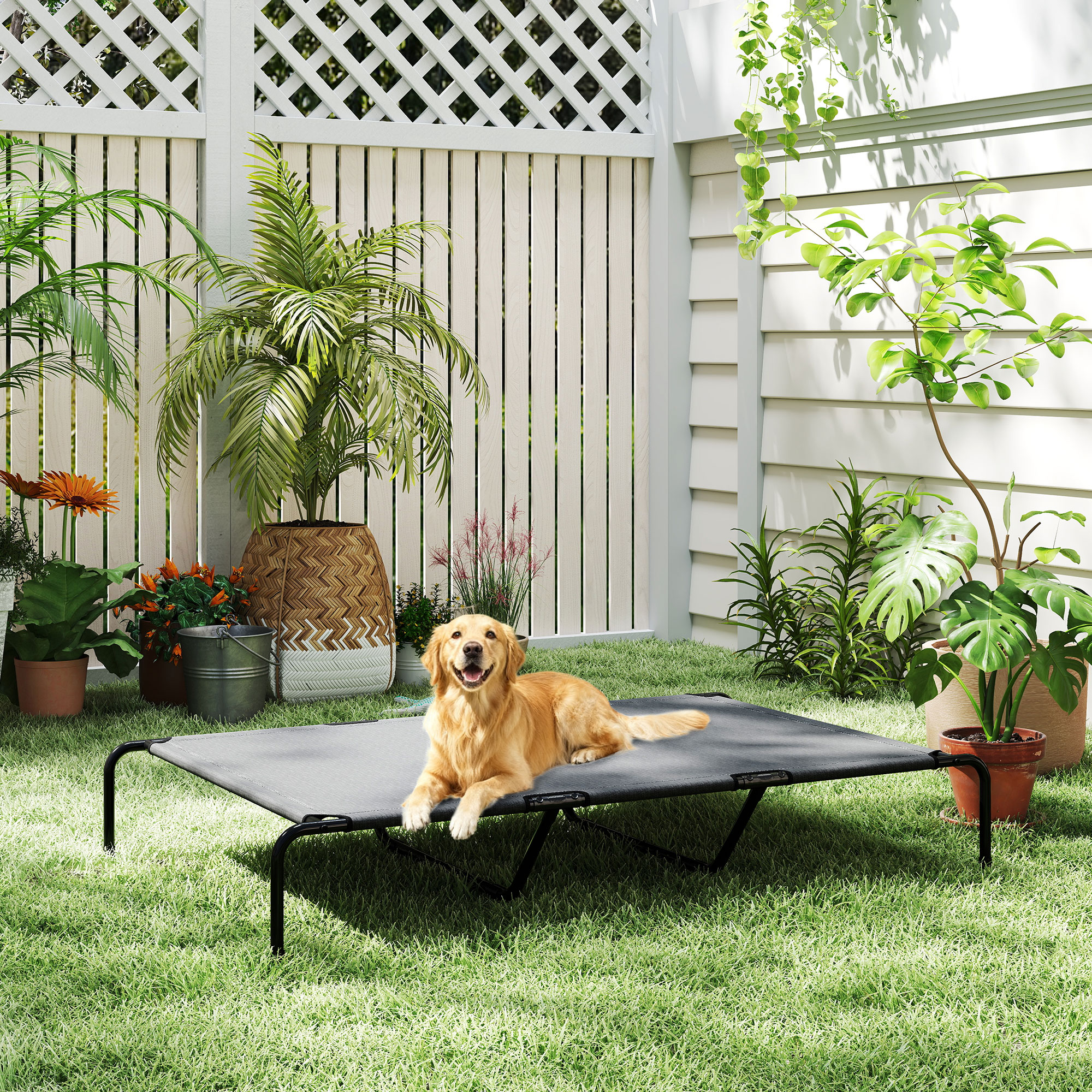 Elevated Dog Bed for Large Breeds Gray 60"L — image 7