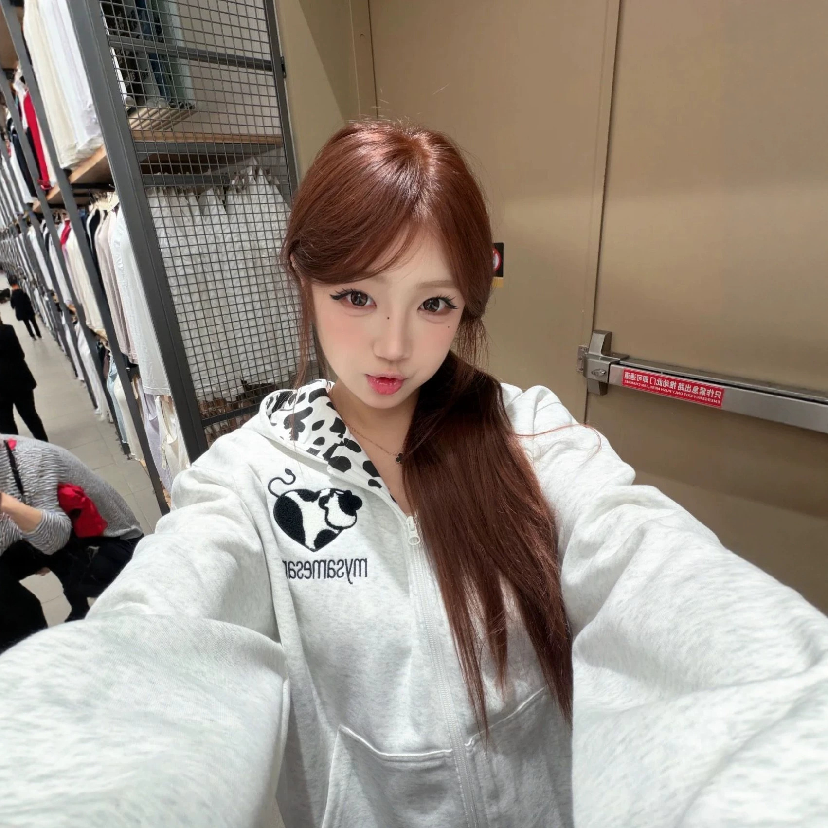 Cute Cow Ears Embroidered Hoodie for Women — image 4