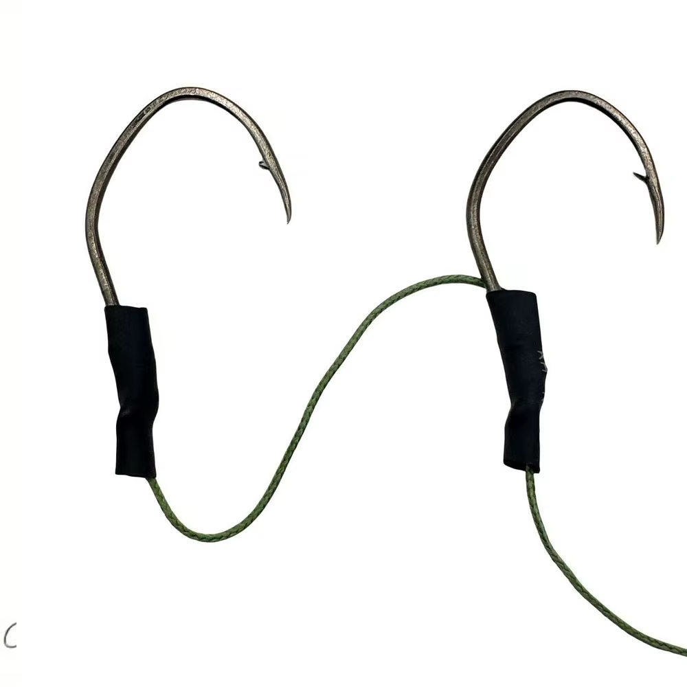 Outdoor Catfish Fishing Gear Set - Two Heavy-Duty Single Hooks, Bite-Resistant Pe Tubing (Freshwater Night Fishing) — image 3