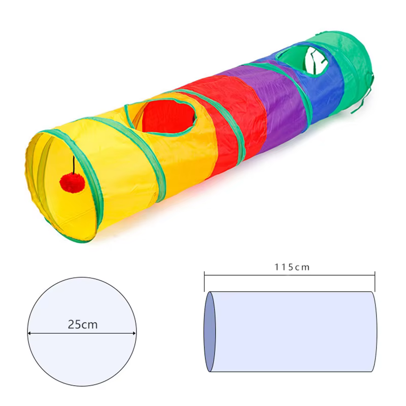 Cat Tunnel Pet Tube Collapsible Play Toy Indoor Outdoor Kitty Puppy Toys for Puzzle Exercising Hiding Training — image 5