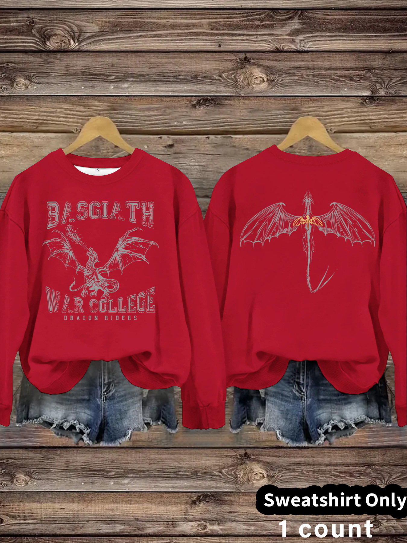 Flying bird round neck hoodie — image 9