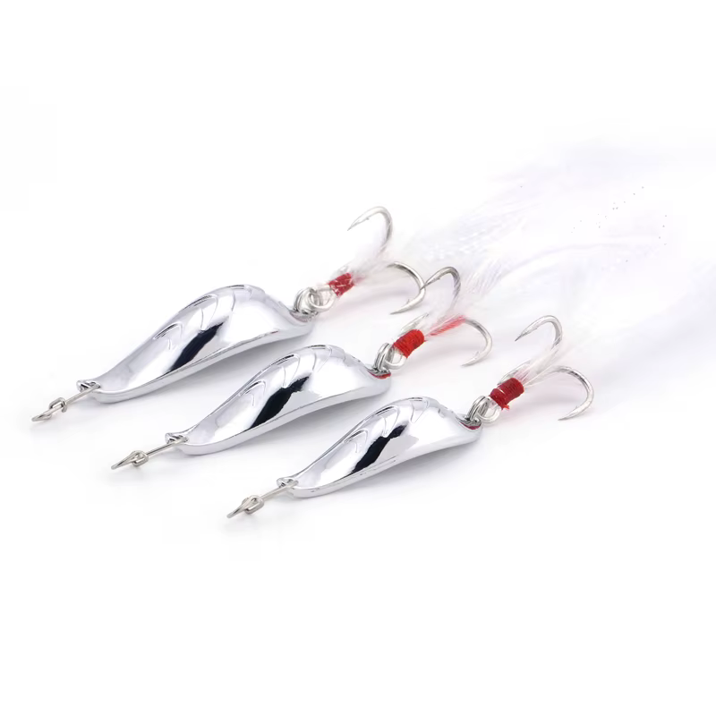 Cucharilla de Pesca Señuelo Grandioso Stroke Dancing Whirlpool Big Arc Señuelos Artificiales de Metal Lanza Larga 10g/15g/20g 4 Vez Anzuelo — imagen 2