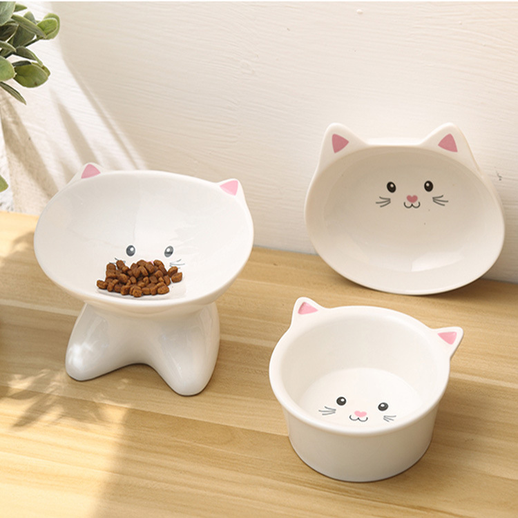 Ceramic Small Cat Face Shape Pet Food Bowl Cat Bowl Dog Bowl Universal And Easy To Clean — image 8
