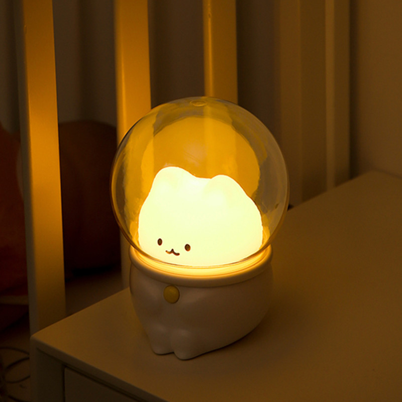 Cute Pet Night Light USB Charging Mini Home Colorful Children's Light Bedroom Cute Cat And Rabbit Atmosphere Light — image 5