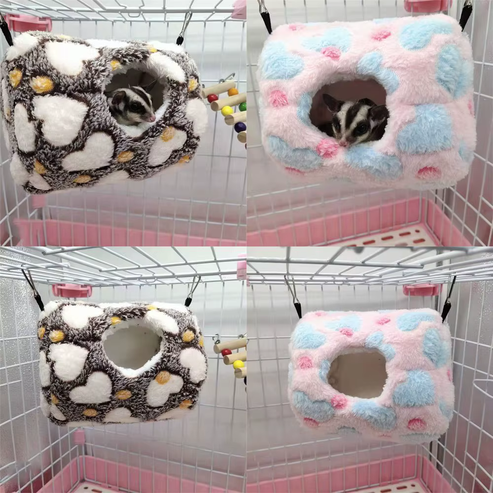 Pet Supplies Hanging Bird Nest Plush Squirrel Beds Hamster Cage Pet Hammock Pet Sleeping Bag — image 2