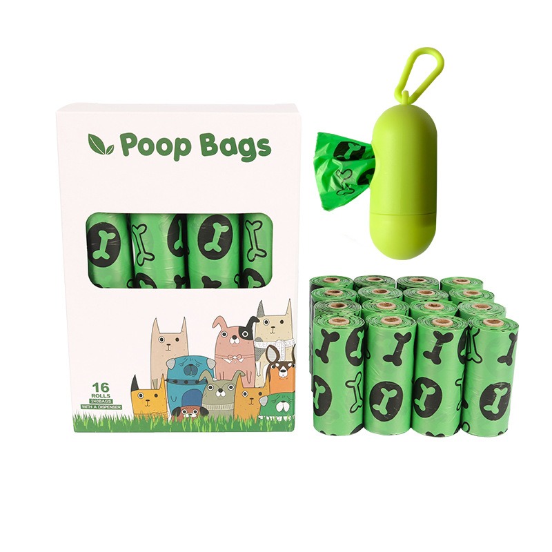 Orange and green pet garbage bags for dogs to pick up feces and defecate — image 16