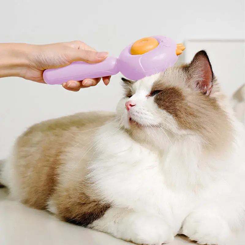 Cepillo para Perros Auto-Limpio Dientes de Acero Inoxidable Cepillador para Mascotas Fácil Eliminación de Pelos y Masaje Multifuncional Suministros para Mascotas — imagen 4