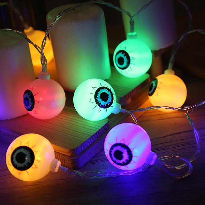 1.5m 10Led Halloween Pumpkin Ghost Skeletons Bat Spider Led Light String Festival Home Bar Party Decor Halloween Ornament — image 2
