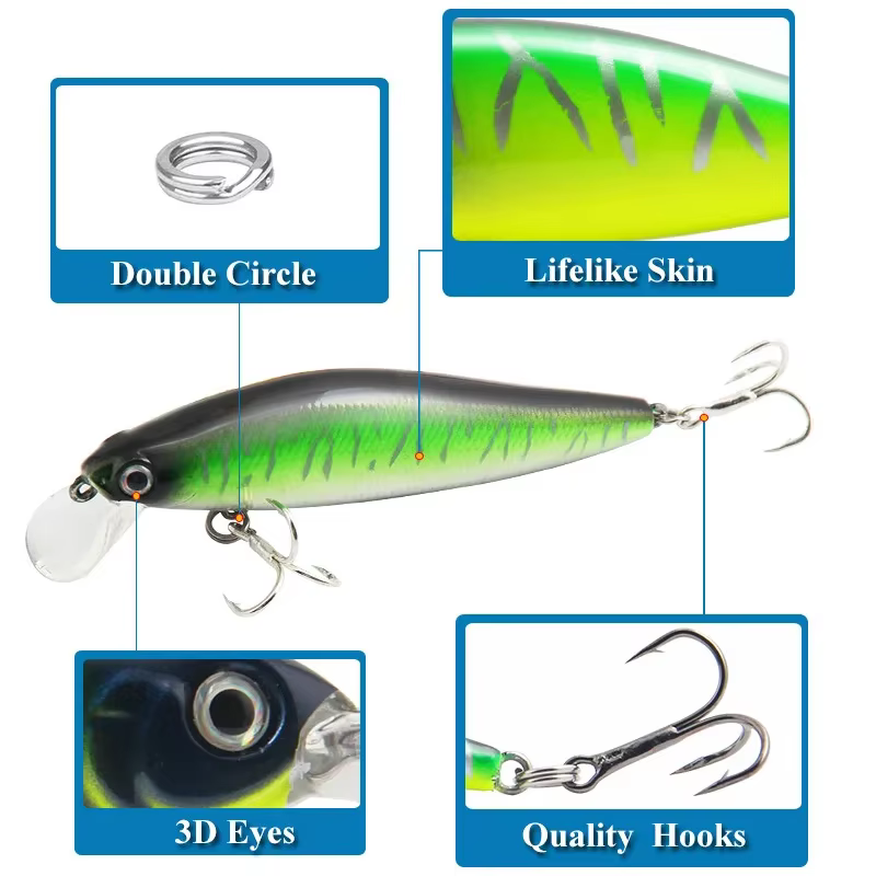 Fishing Lures Life Swimbait Fishing Bait Sinking Lure for Bass Trout Walleye Fishing Tackle Large Hard Bait with Treble Hook — image 5