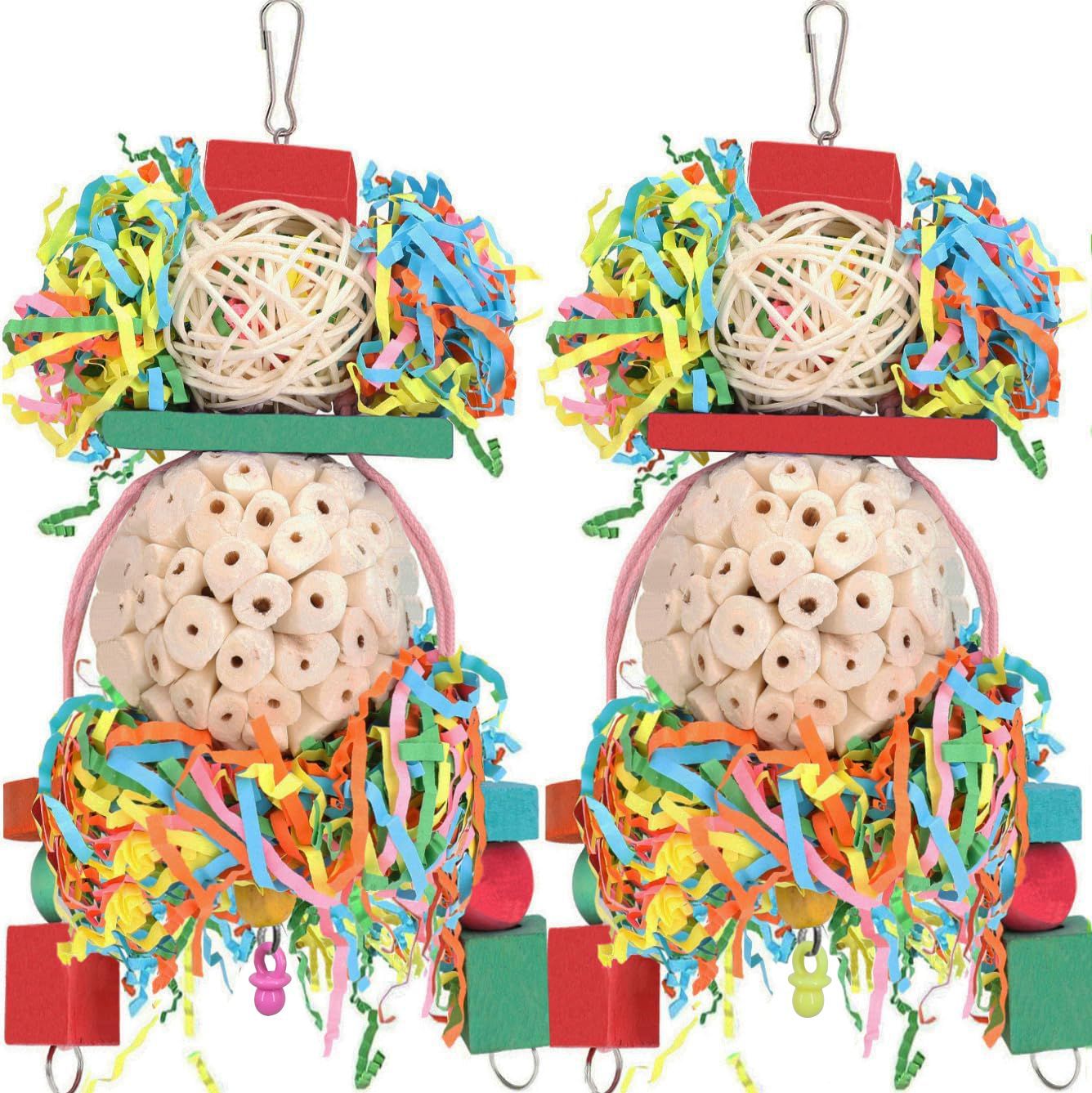 Juguetes para Loros Pelota de Caña Accesorios para Jaulas de Aves — imagen 6