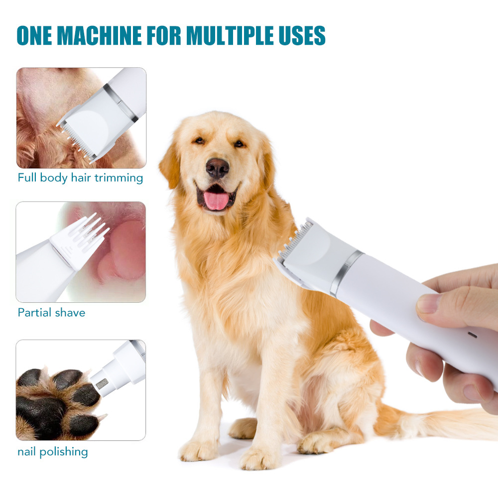 Aparato de Rasurado para Mascotas USB Recargable con 4 Cabezotes — imagen 3