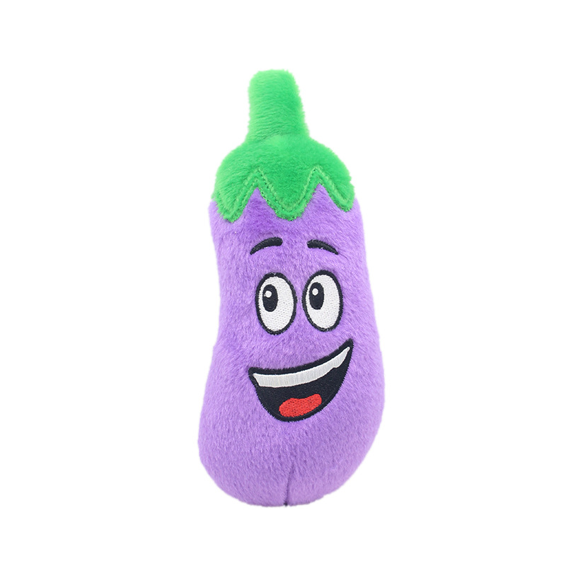 Pet Plush Sound Toys Fruits and Vegetables Dogs and Cats Educational Toys Supplies Cactus, Corn, Eggplant — image 6