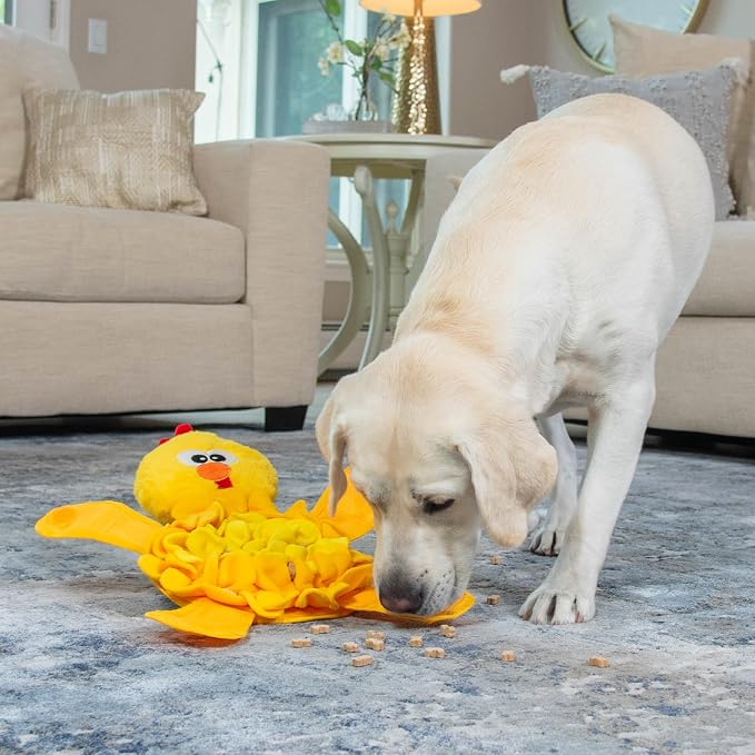 13.4-Inch Chicken Snuffle Pal Squeaky Dog Toy, Interactive Plush Enrichment Toy For Foraging And Play — image 3