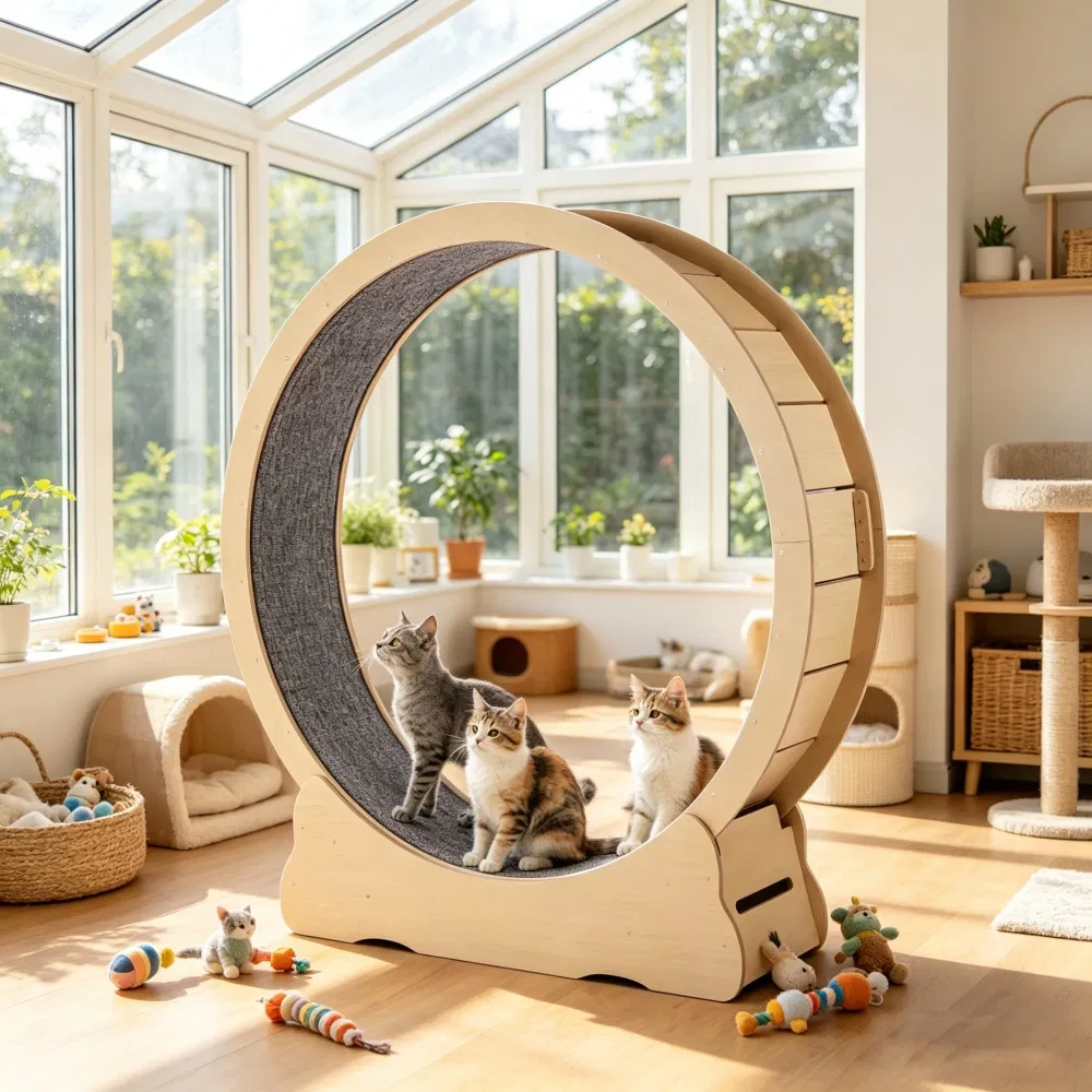 Wooden Cat Exercise Wheel — image 6