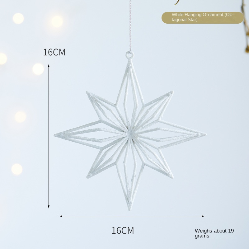 Christmas Snowflake Acrylic Transparent Reindeer Wreath Ornament Tree Decoration Window Hanging Decor — image 7