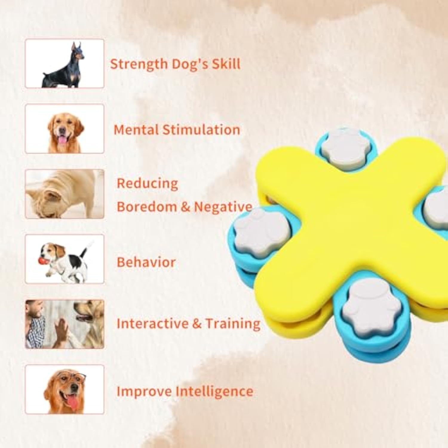 Dogs Food Puzzle Feeder Toys Interactive Dog Puzzle Toys Twister Dog Food Dispenser, Dog Enrichment Toys For IQ Training Adjustable Slower Feeder Dog Puzzle — image 3