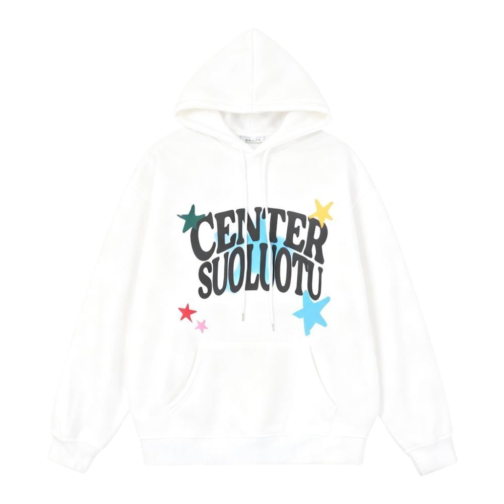 Street Style Letter Butterfly Print Hoodie, Casual Unisex Oversized Sweatshirt for Youth — image 6