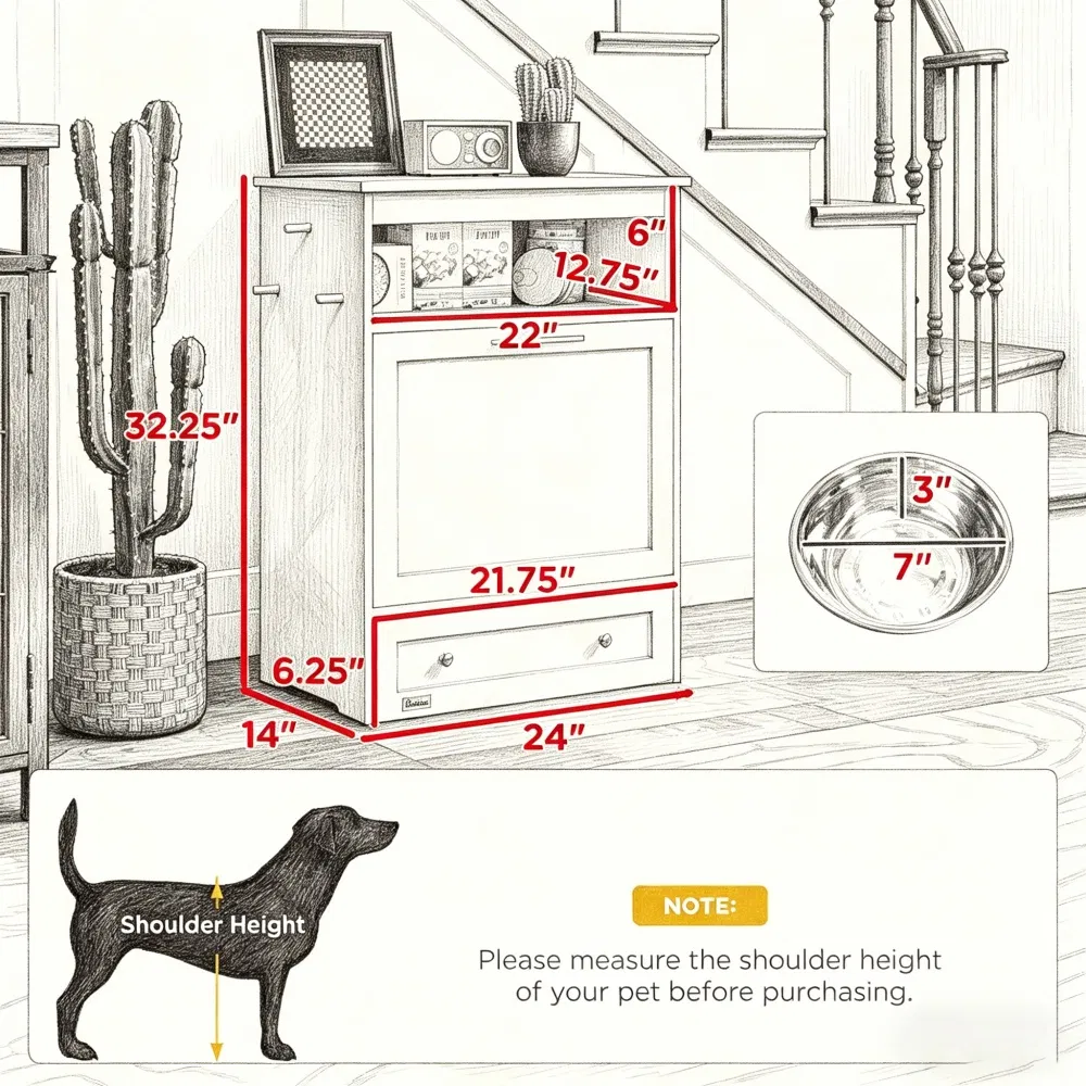 Pet Feeder Station Storage Cabinet — image 2