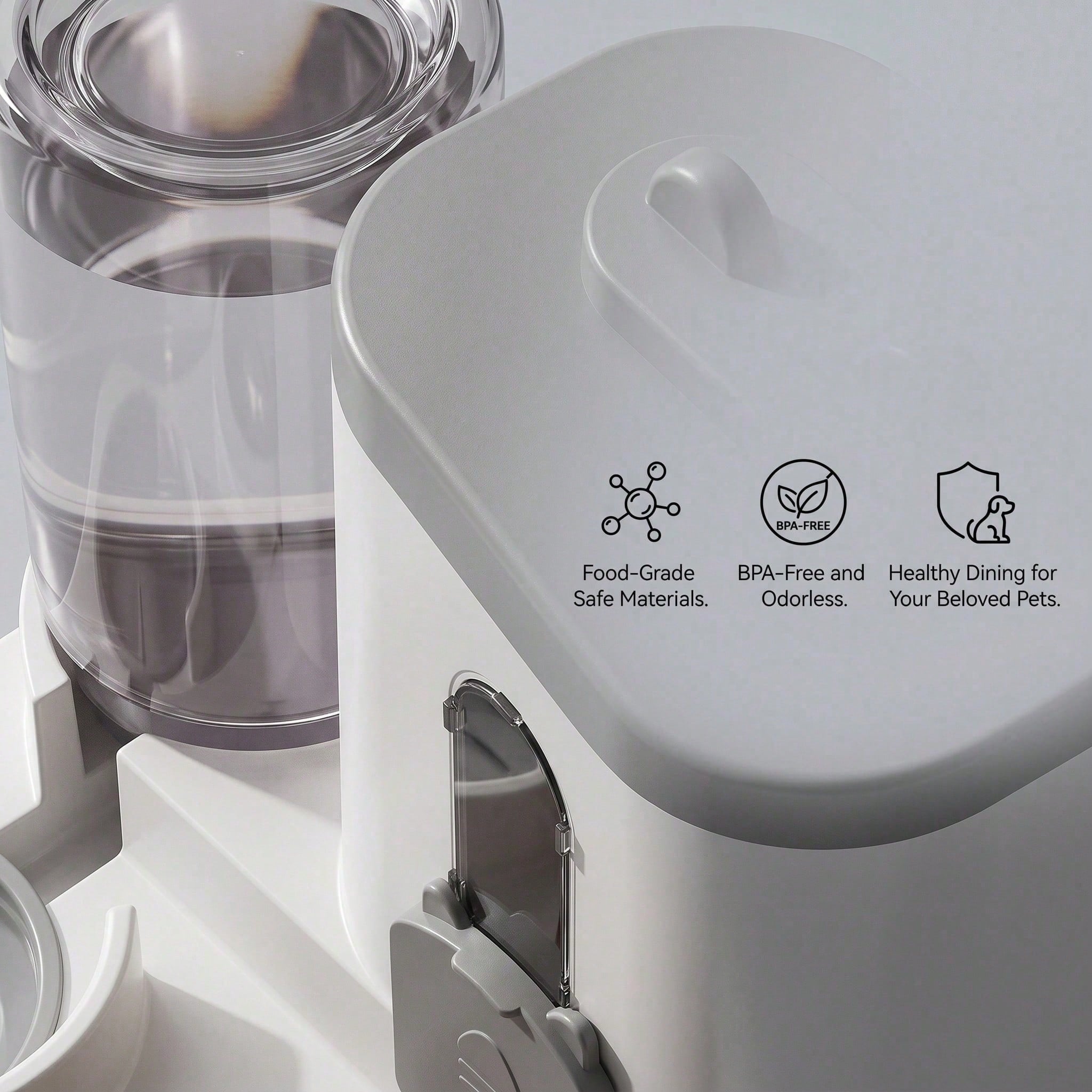 4 Colors Gravity Pet Feeder Water Dispenser Cute Cat Shaped Automatic Food Water Bowl Large Capacity Detachable Stable Anti Slip Base Feeding Supplies For Cats Puppies Small Animals Home Indoor Use — image 5