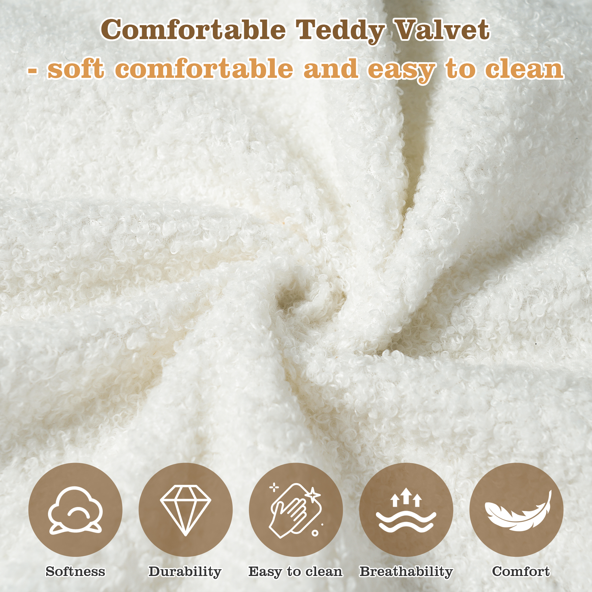 Cabezal de Cama Curvo Minimalista con Oso de Peluche, Reina, Crema — imagen 5