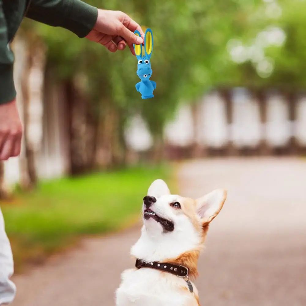 Pet Latex Toys Hippo Squeaky Toys Animal Latex Chew Toys Soft Interactive Dog Toys Crinkle Pet Supplies For Inside Dog And Pet — image 12