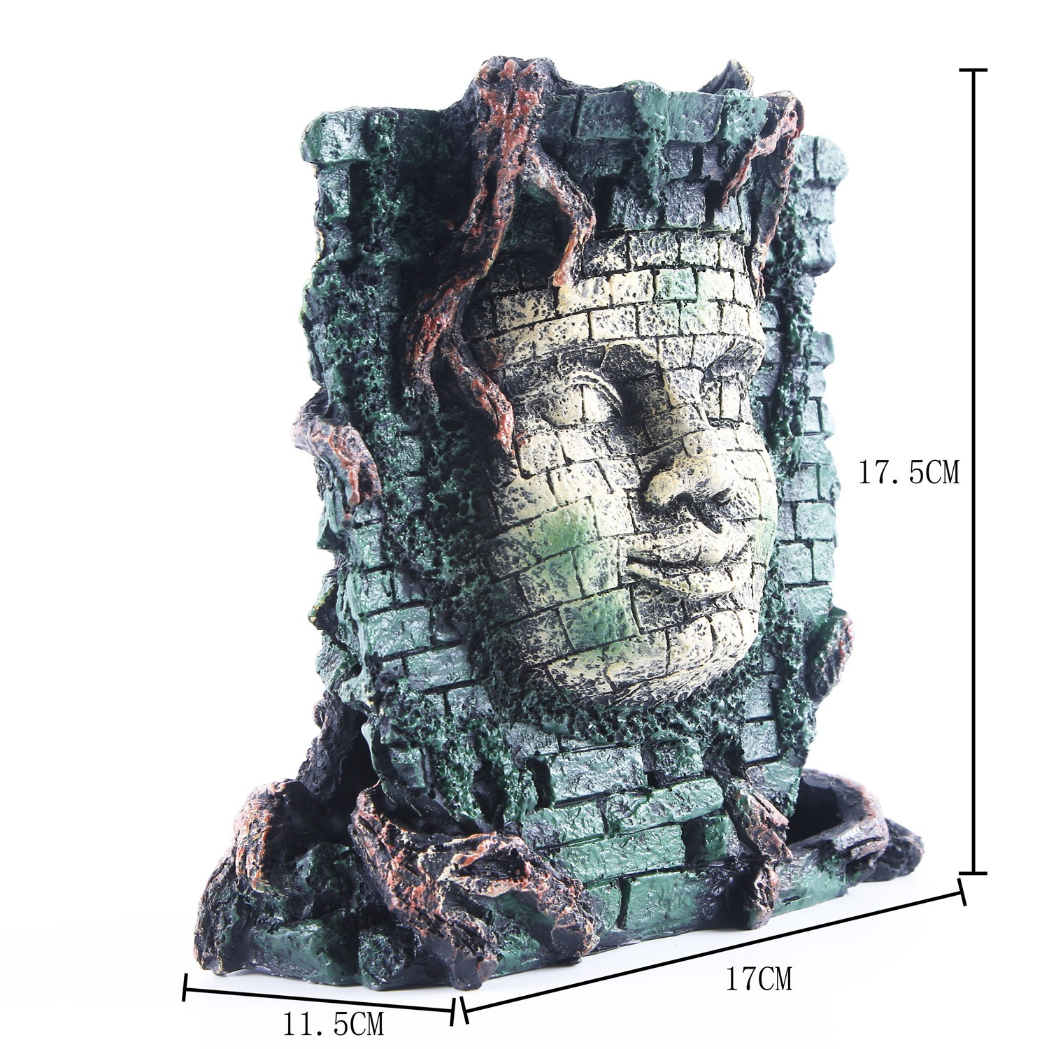 Aquarium fish tank ornaments, water grass landscaping resin skull reptile ornaments — image 3