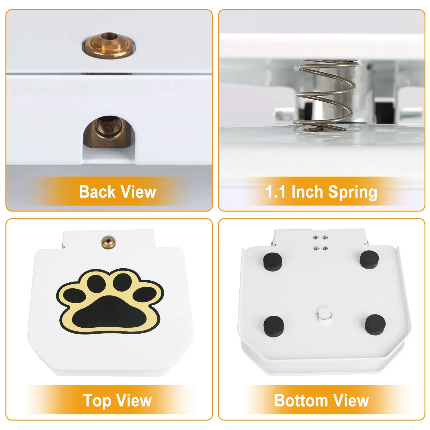 Step Activated Dog Water Dispenser, Outdoor Pet Drinking Fountain with 2-Way Water Splitter, Iron Build for Backyard Garden Use — image 2