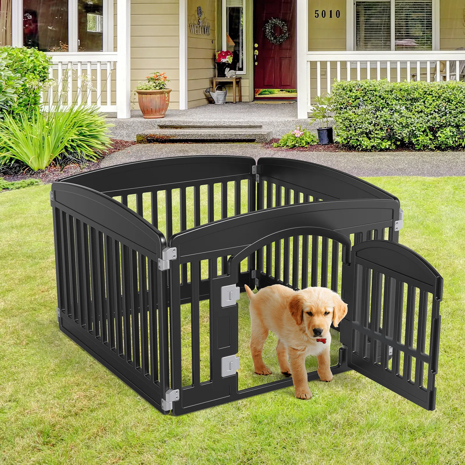 Dog Playpen Safe & Secure Indoor/Outdoor Pet Fence | Folding & Portable | Ideal for Small to Medium Dogs | Easy to Clean — image 7