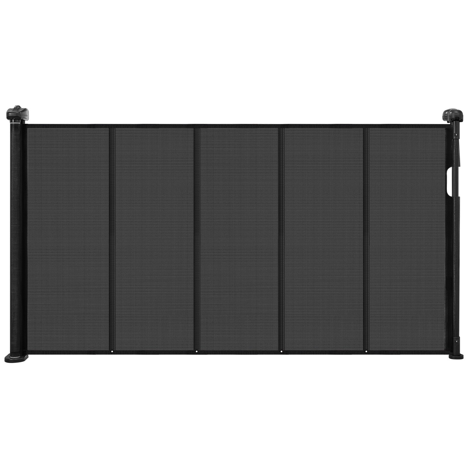 Puerta de Criba Retráctil, 34 Pulgadas de Alto, Se Extiende Hasta 55 Pulgadas de Ancho, Puerta Retráctil para Niños o Mascotas, Material de Malla, Fácil de Instalar para Escaleras, Ventanas, Pasillos y Habitaciones de Juego, Negro — imagen 1