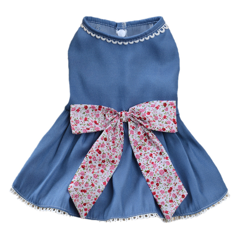 Cowboy Princess Skirt Teddy Dog Clothes Spring Autumn Pet Spring Clothes Summer Thin Section Schnauzer Bichon — image 6