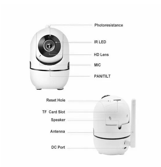 Cámara de Seguridad WiFi Inalámbrica para Interior con Visión Nocturna 1080p para Mascotas y Niños — imagen 1