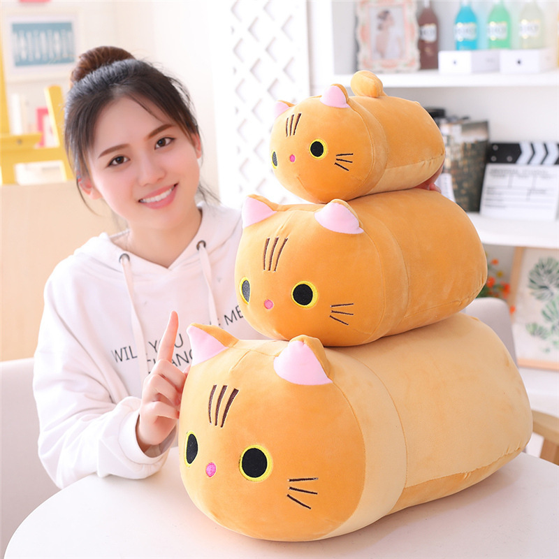 Mollusk Pillow Cute Cat Cylindrical Long Pillow Bedside Single Double Pillow Nap Pillow Office Pillow — image 3