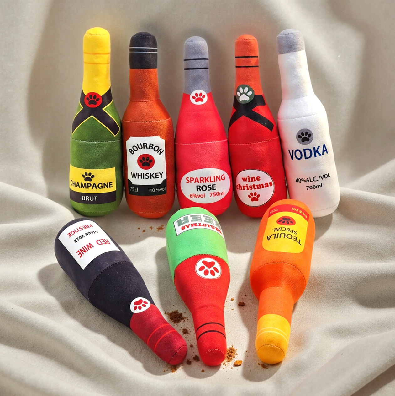 Juguetes de Perro Botella de Vino Realista Resistentente al Mordisco Entretenimiento Automático para Gatos y Perros Limpieza Dental Sonido Interactivo — imagen 2