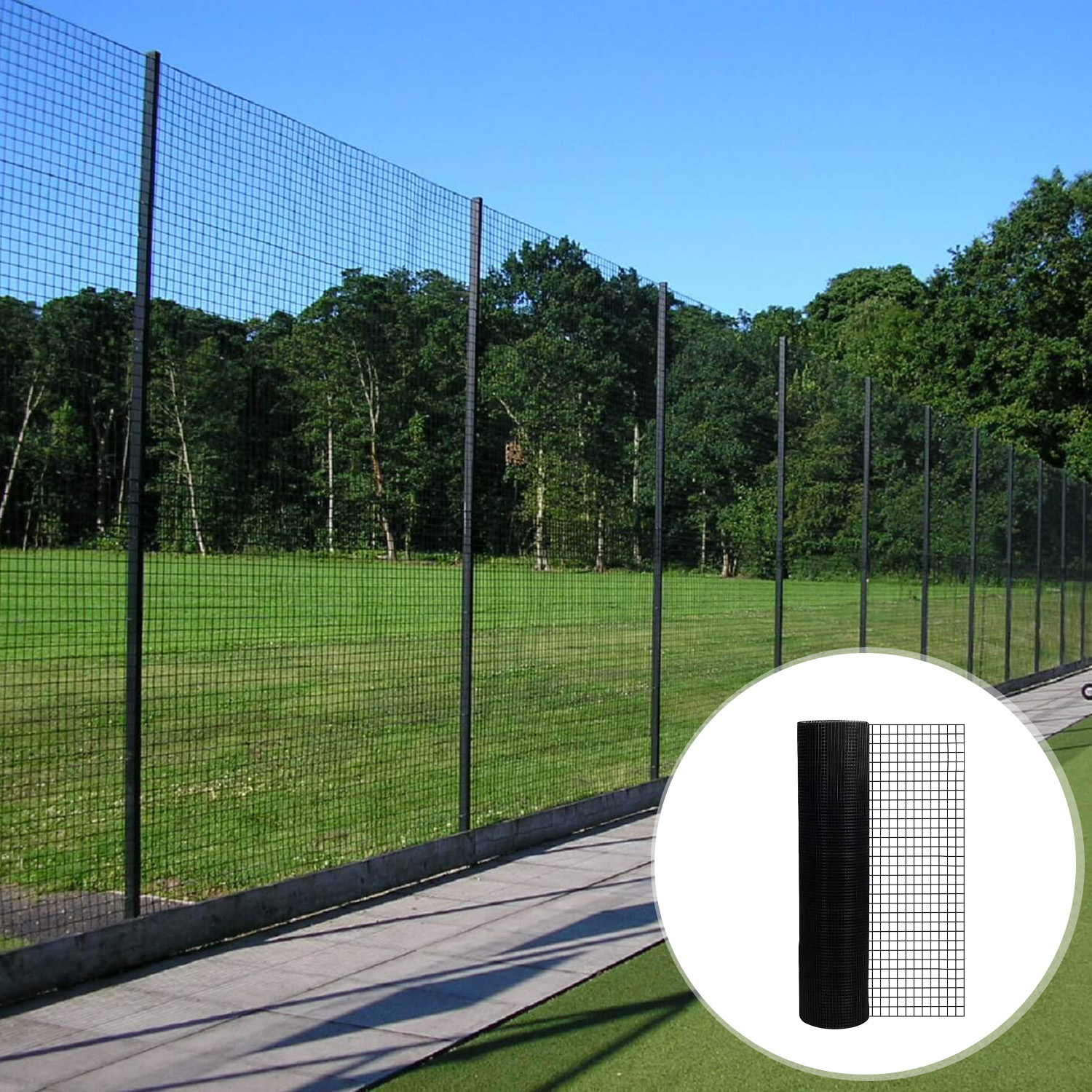36 Inchx100 Ft Black Vinyl Coated Hardware Cloth, 19 Gauge 1-2 Inch Black PVC Hardware Cloth, Black Welded Wire Fence Supports Poultry-Netting Cage-Home Improvement And Chicken Coop — imagen 5