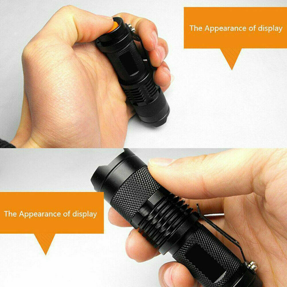 Paquete de 2 Linternas UV LED de Mano, Luz Negra Ultravioleta de 395nm, Mini Lámpara de Inspección Detectora de Manchas de Orina de Mascotas, Chinches y Escorpiones — imagen 4