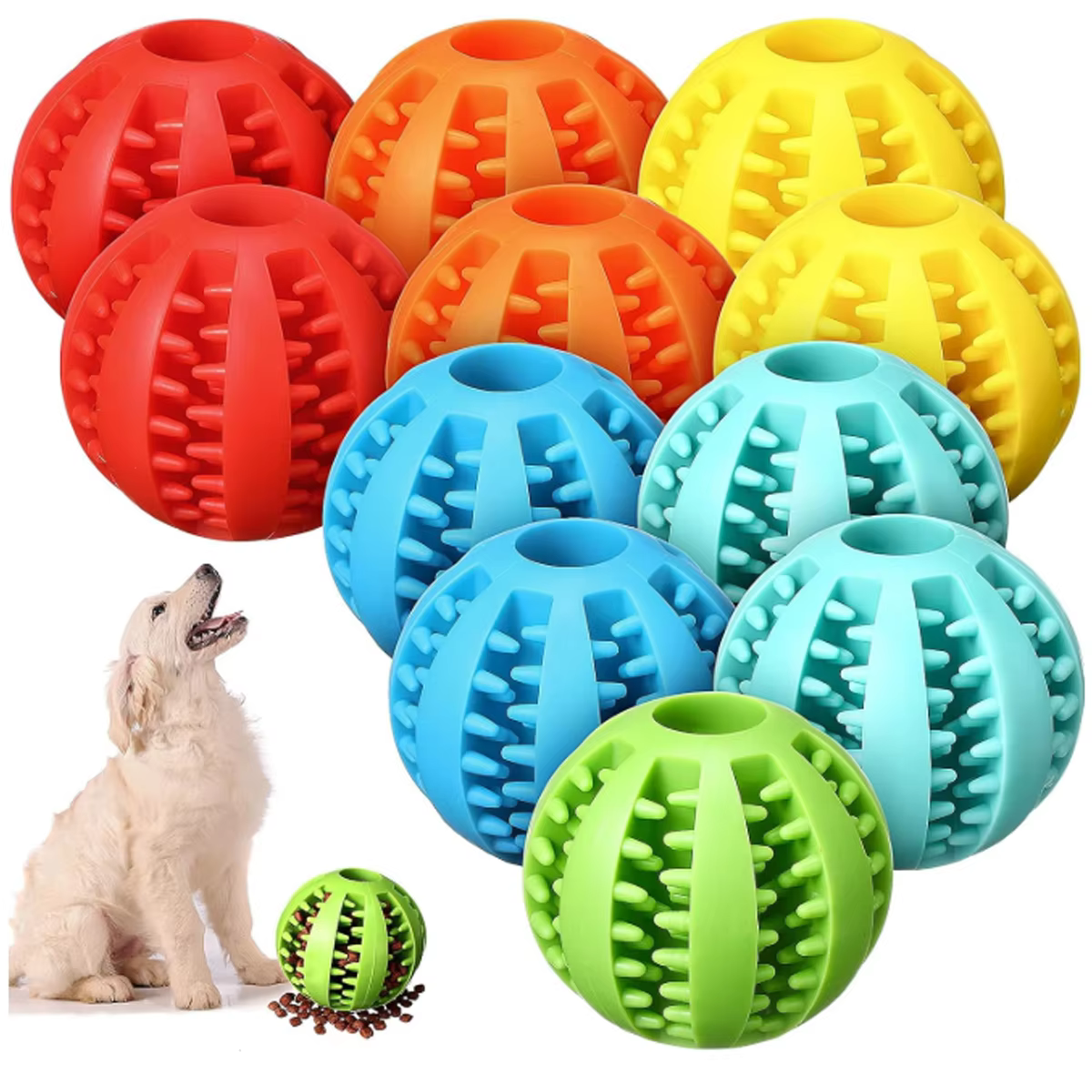 Dog Toy Snack Ball Interactive Dog Food Ball Toy For Alleviating Canine Tooth Pain Slowly Eat Chew Snacks And Distribute — image 1