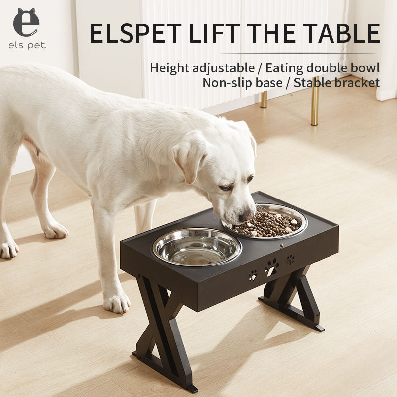 Pet Bowl Dog Bowl Pet Feeder Bowl Stainless Steel Bowl Folding Lifting Table Bowl — image 2