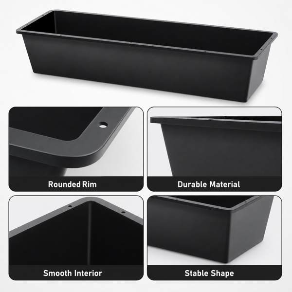 4-piece Dual-purpose Plastic Livestock Feed Trough Suitable For Daily Feeding Of Horses, Goats, Pigs And Other Animals Widely Adaptable To Home Backyards, Pastoral Fences, Livestock Sheds And Other — image 6