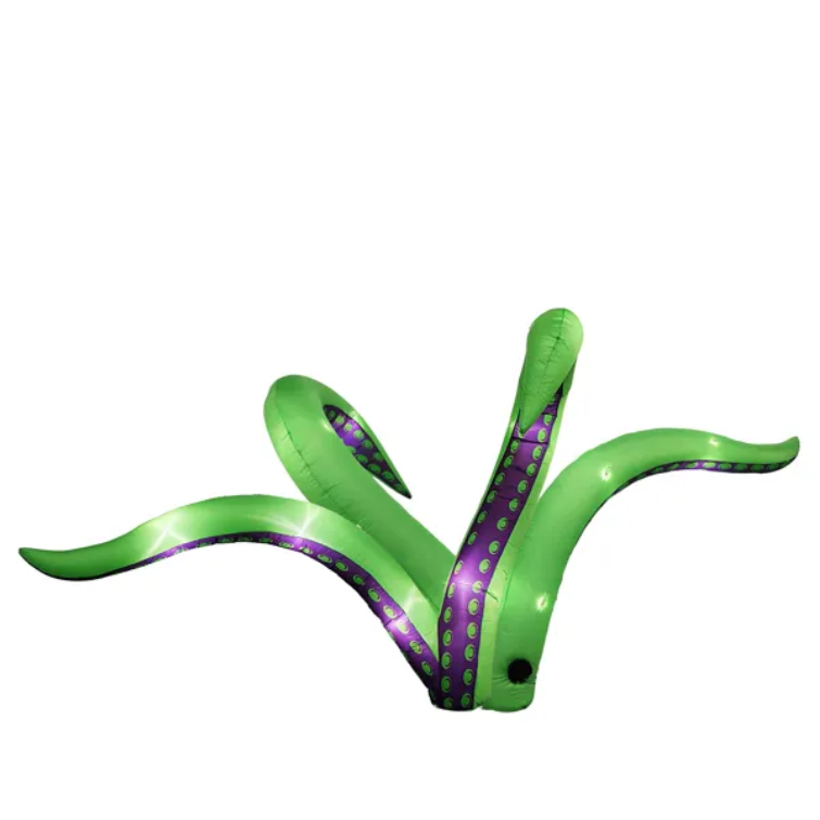 2 Pack Halloween Inflatable Octopus Tentacles Outdoor Decorations, Blow Up Hanging Decoration With Built-in LED Lights, Striking Window Decor For Halloween Party Outdoor Yard Garden Lawn — imagen 1