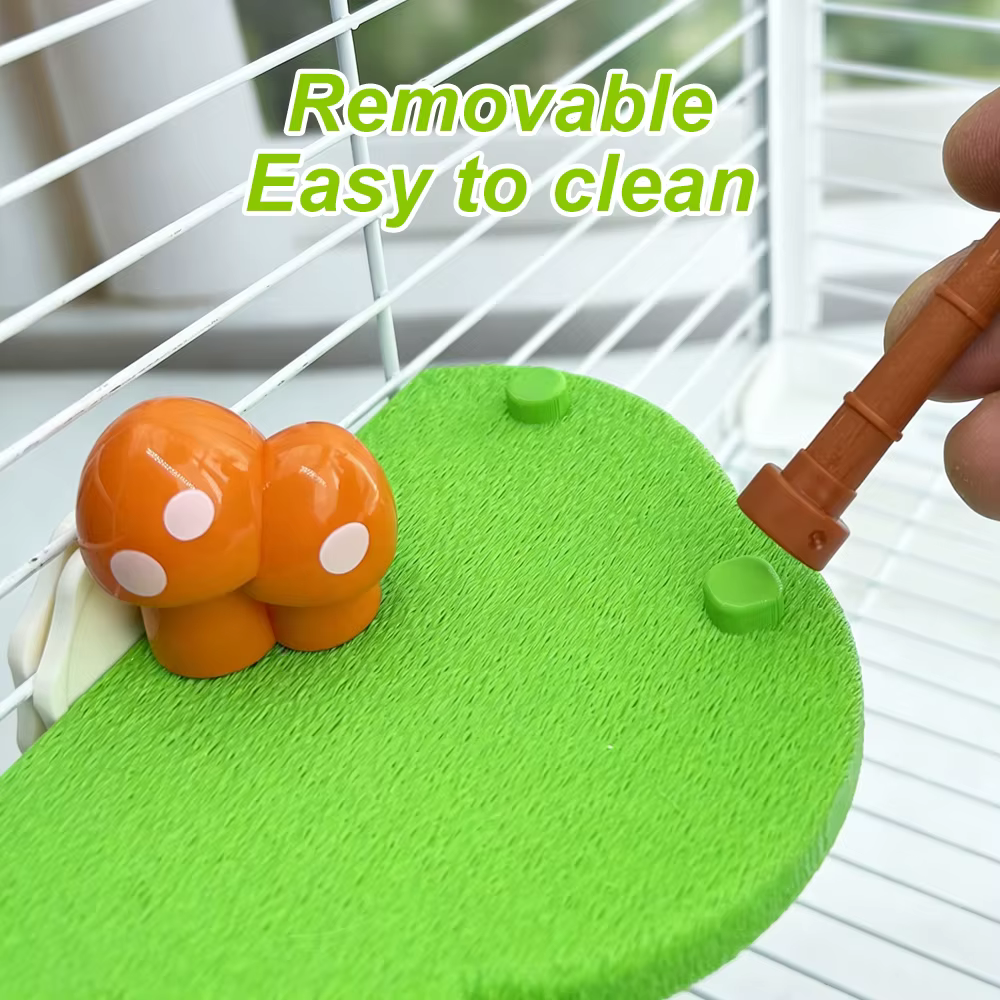 Plataforma de Percha Interactiva para Aves Tropicales con Bolas de Campana y Palma — imagen 5