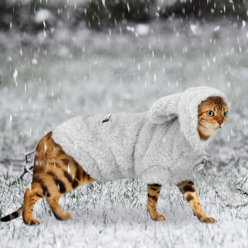 Warm Cat Clothes Winter Pet Puppy Kitten Coat Jacket For Small Medium Dogs Cats Chihuahua Yorkshire Clothing Costume Pink S-2XL — image 3