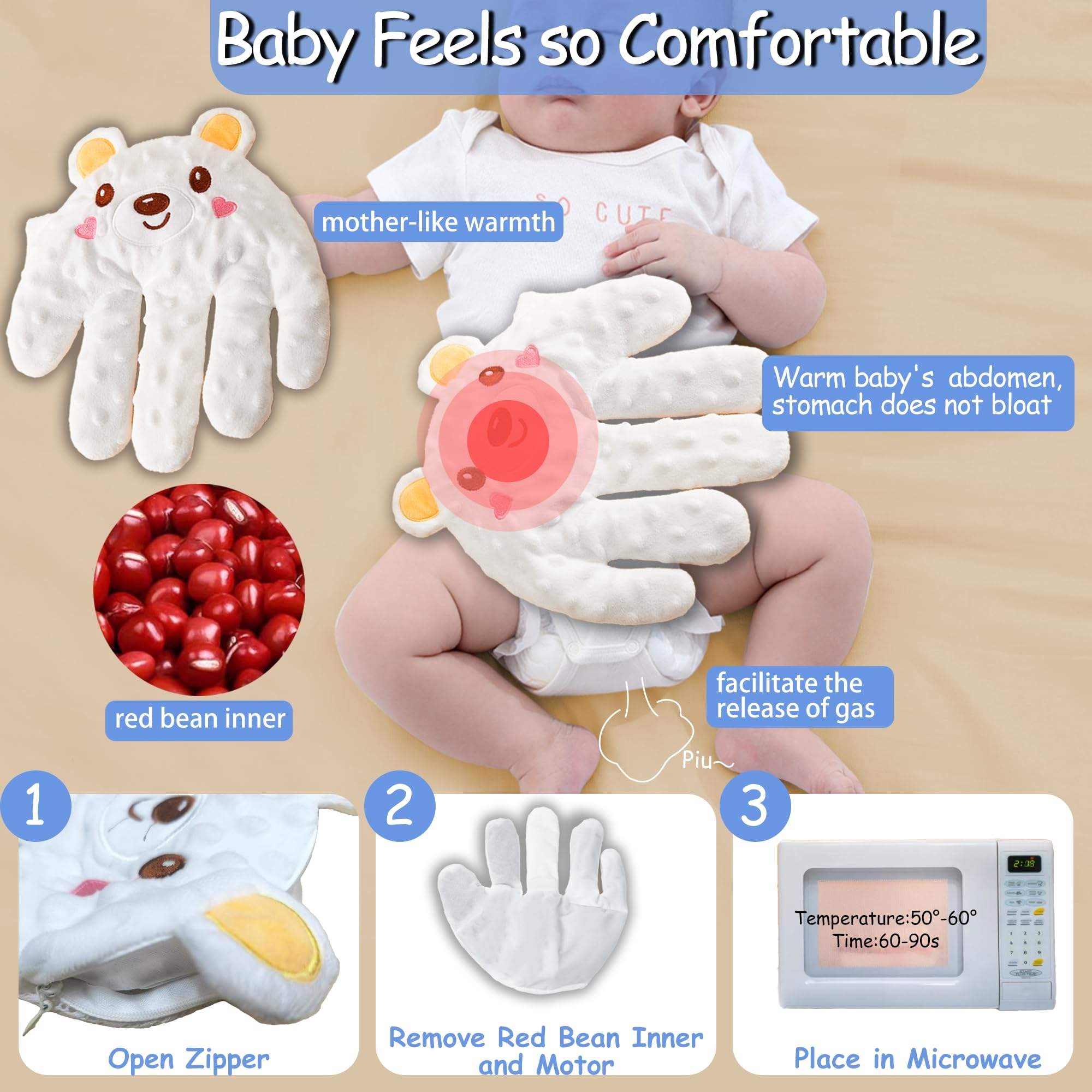 Dispositivo Eléctrico Automático de Acariciamiento, Mano Cómica para Bebés, Guantes de Pecho para Lactantes, Almohadilla Eléctrica para Manos de Niño, Juguetes de Peluche para Dormir — imagen 5