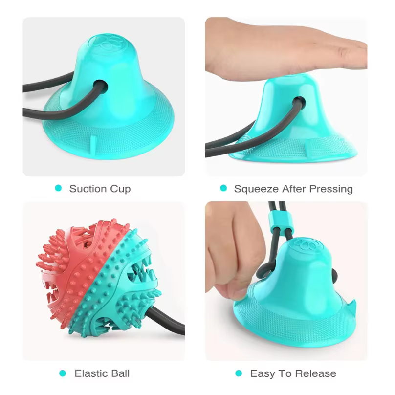 Juguetes para Perros de Alimento con Cepillo Dental en Silicona y Succion para Mordisqueo Interactivo — imagen 4