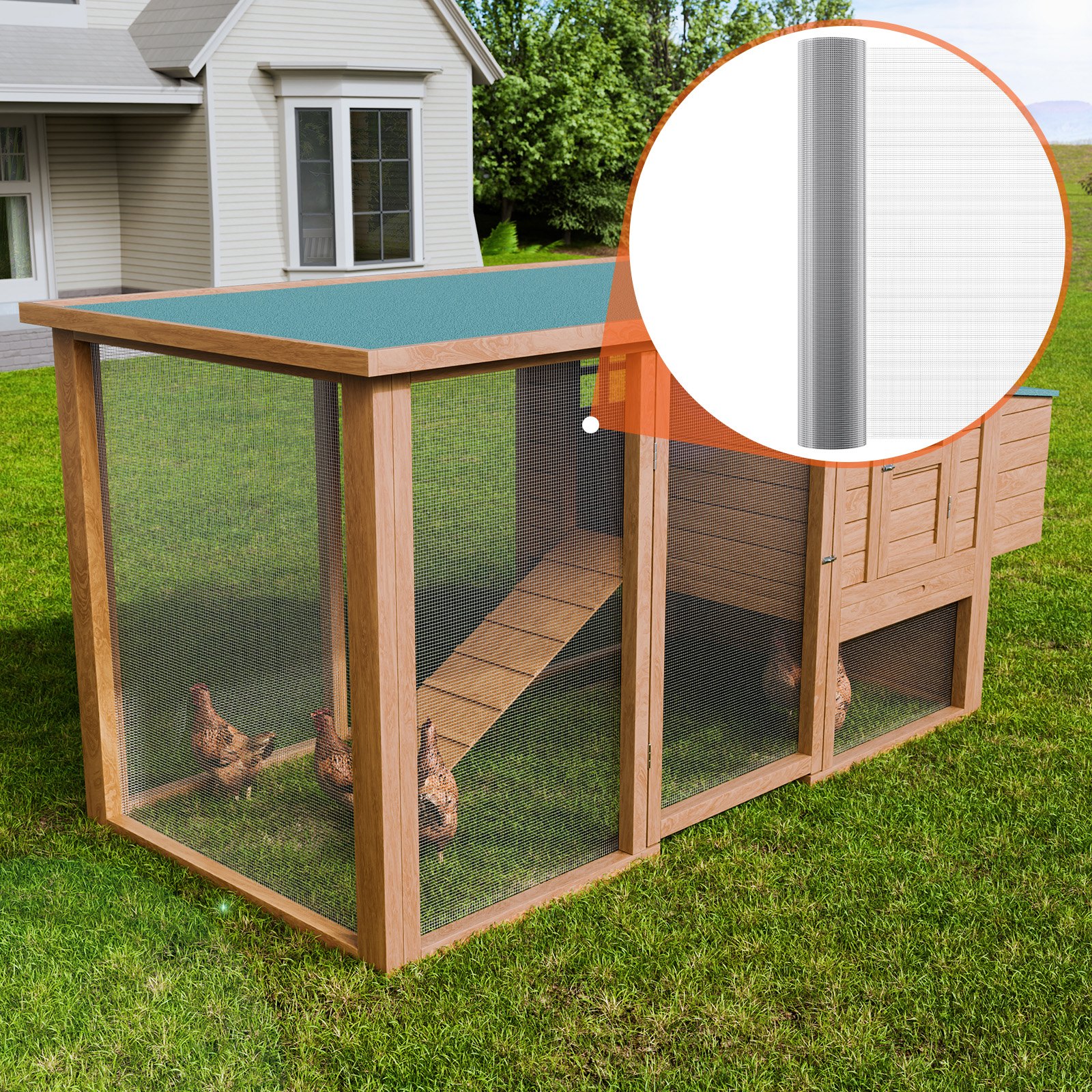 Hardware Cloth, 1'4 Inch 48in X 100 Ft 23 Gauge, Hot Dipped Galvanized Wire Mesh Roll, Chicken Wire Fencing, Wire Mesh For Rabbit Cages, Garden, Small Rodents — imagen 6