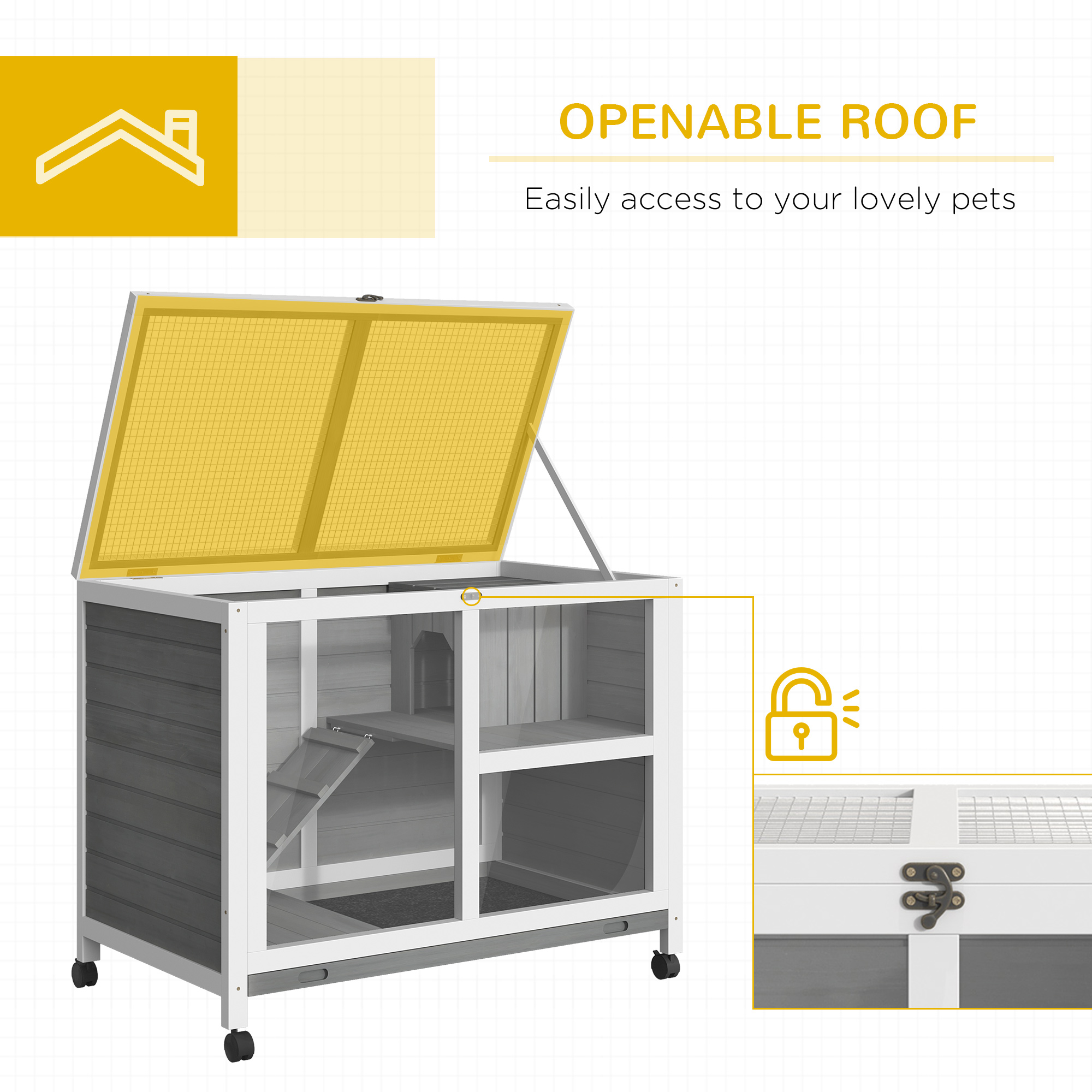 Caja para Conejos de Mesa/Torre con Ruedas — imagen 5