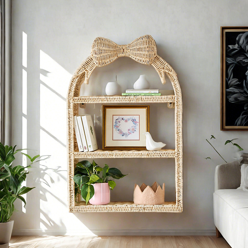 Cesta de Almacenamiento tejida para decoración en pared, práctica y ornamental para habitaciones infantiles y casas de huéspedes, diseño rústico — imagen 3